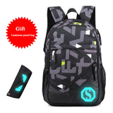 New Design USB Charging Backpack With Pencil Bag,Air Cushion Belt