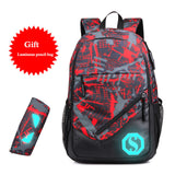 New Design USB Charging Backpack With Pencil Bag,Air Cushion Belt