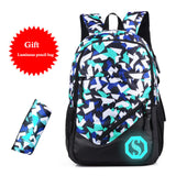 New Design USB Charging Backpack With Pencil Bag,Air Cushion Belt