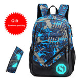 New Design USB Charging Backpack With Pencil Bag,Air Cushion Belt