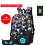 New Design USB Charging Backpack With Pencil Bag,Air Cushion Belt