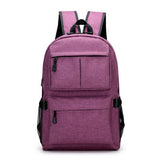 External USB Casual Men's Backpack Design for Women Arcuate Shoulder Strap