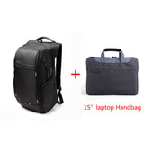 Waterproof Laptop Backpack with USB Charge Men+ Laptop Hand Bag, Interior Zipper Pocket