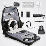 Locking Anti-Theft Waterproof Backpack with USB Charging Port